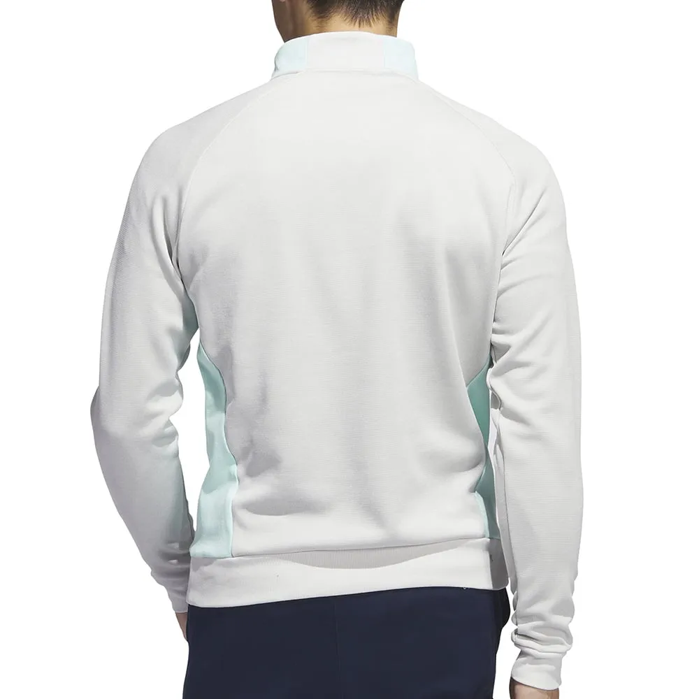 adidas DWR 1/4 Zip Pullover - Grey One/White/Semi Flash Aqua