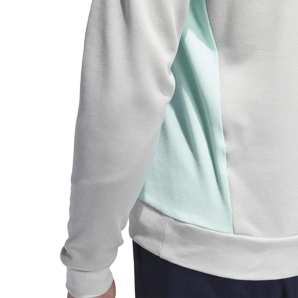 adidas DWR 1/4 Zip Pullover - Grey One/White/Semi Flash Aqua