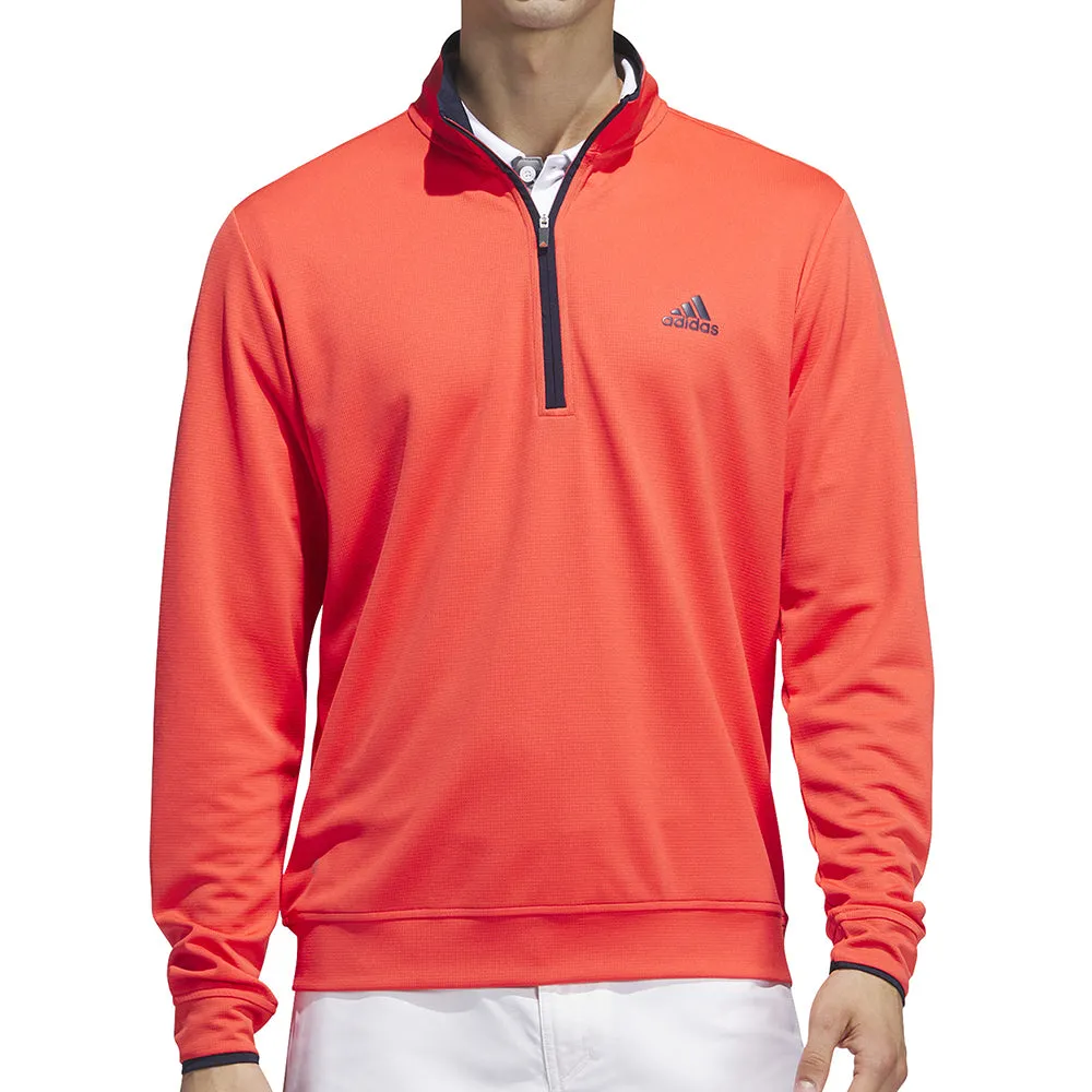 adidas Lightweight 1/4 Zip Pullover - Bright Red