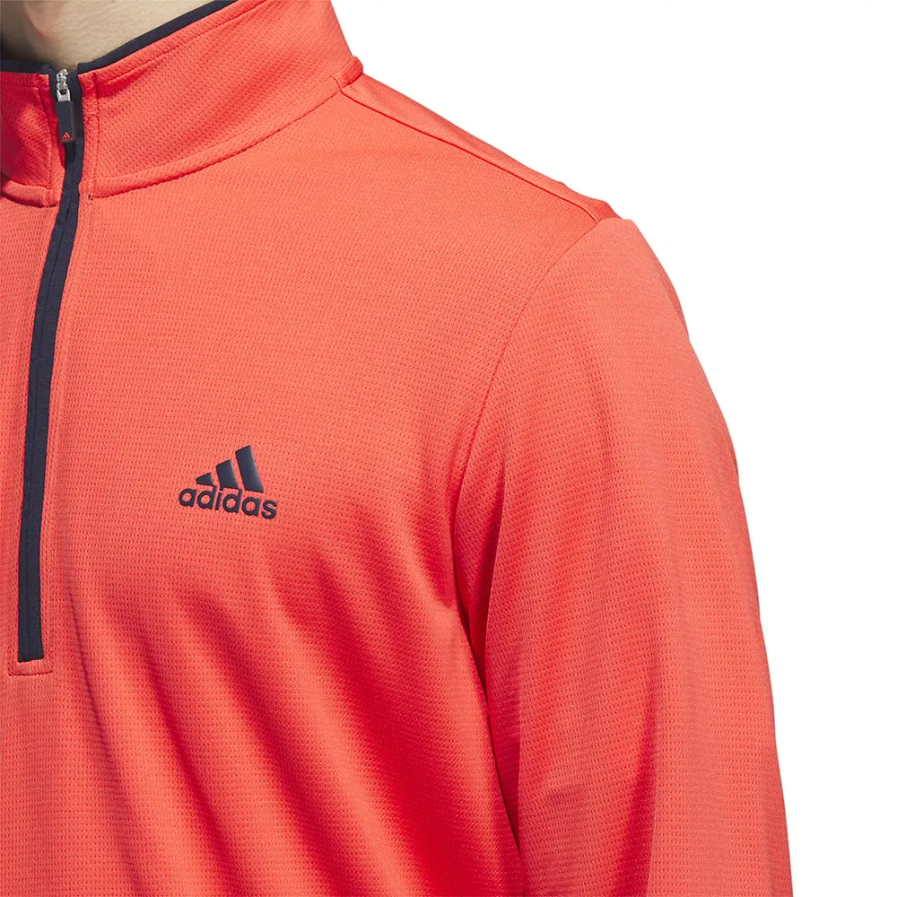 adidas Lightweight 1/4 Zip Pullover - Bright Red