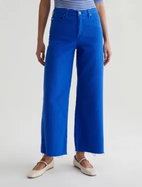 AG Denim Saige Wide Leg Crop in Electric Blue