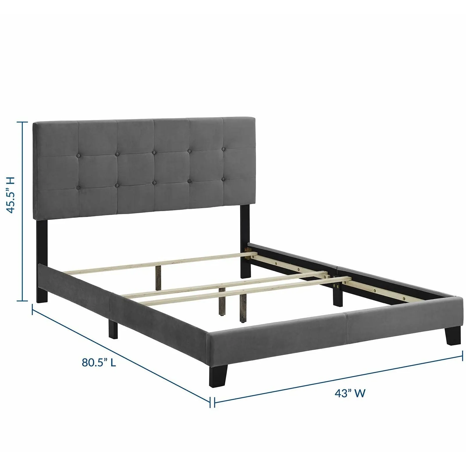 Amira Performance Velvet Bed