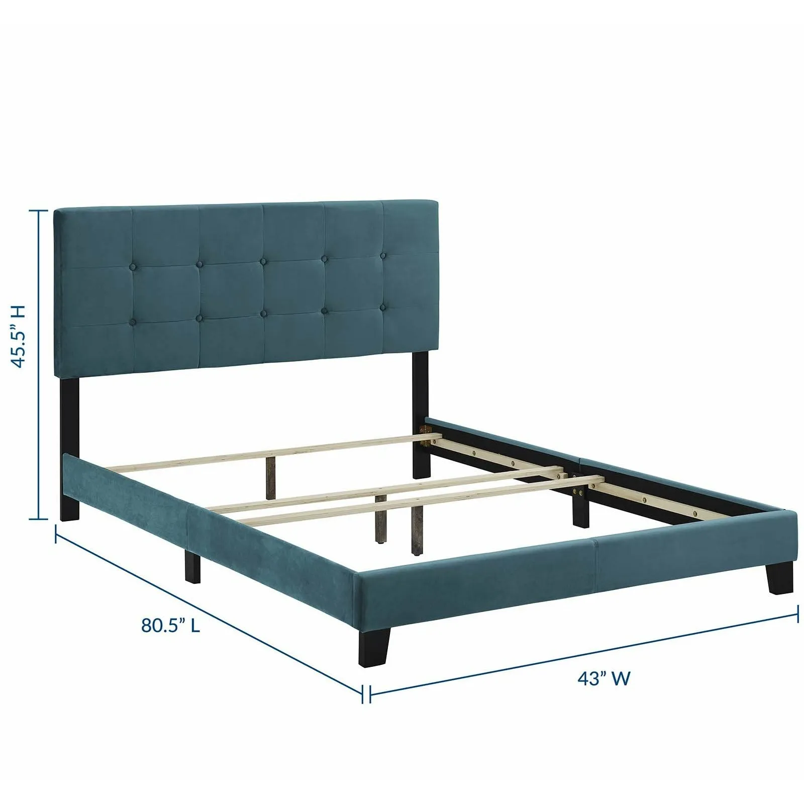 Amira Performance Velvet Bed