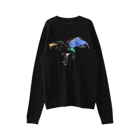 Andersson Bell Unisex Dragon Summer Crew-Neck Sweater 'Black'