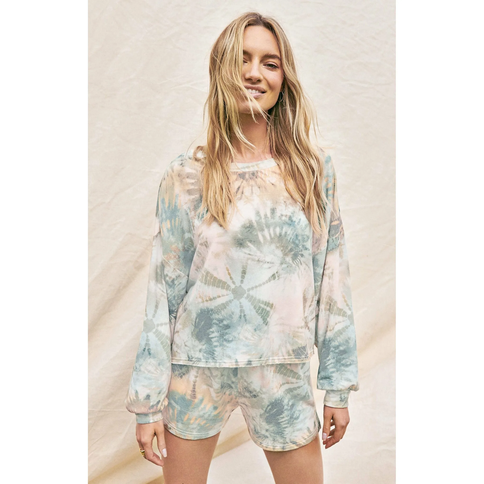 Aqua Tie-Dye Sweatshirt