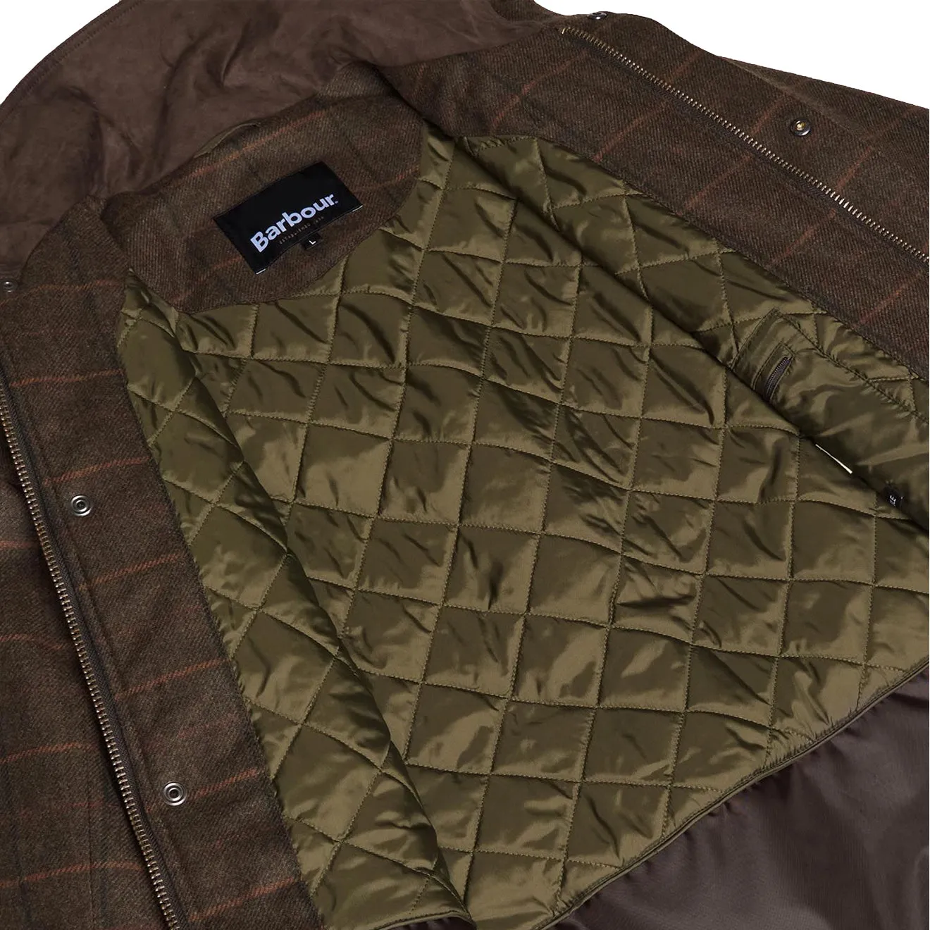 Barbour Wool Beaconsfield Jacket Burnhill Brown Check