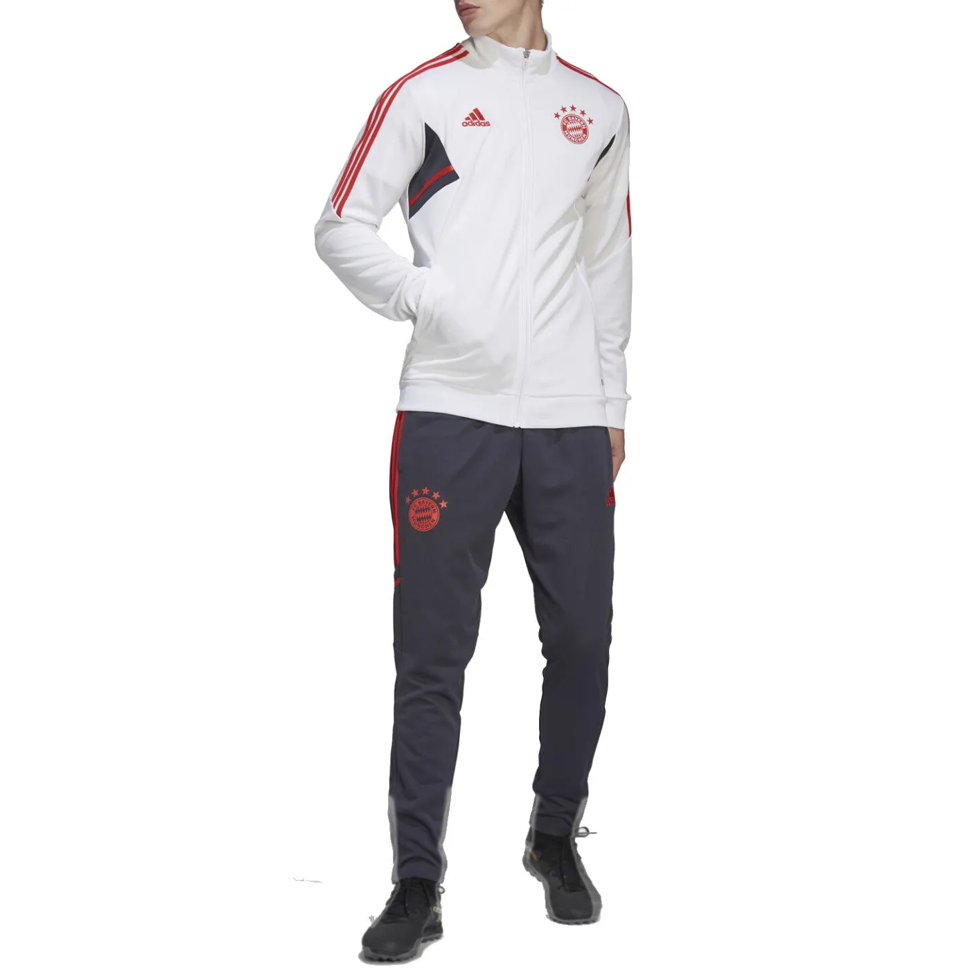 Bayern Munich training bench Soccer tracksuit 2022/23 - Adidas