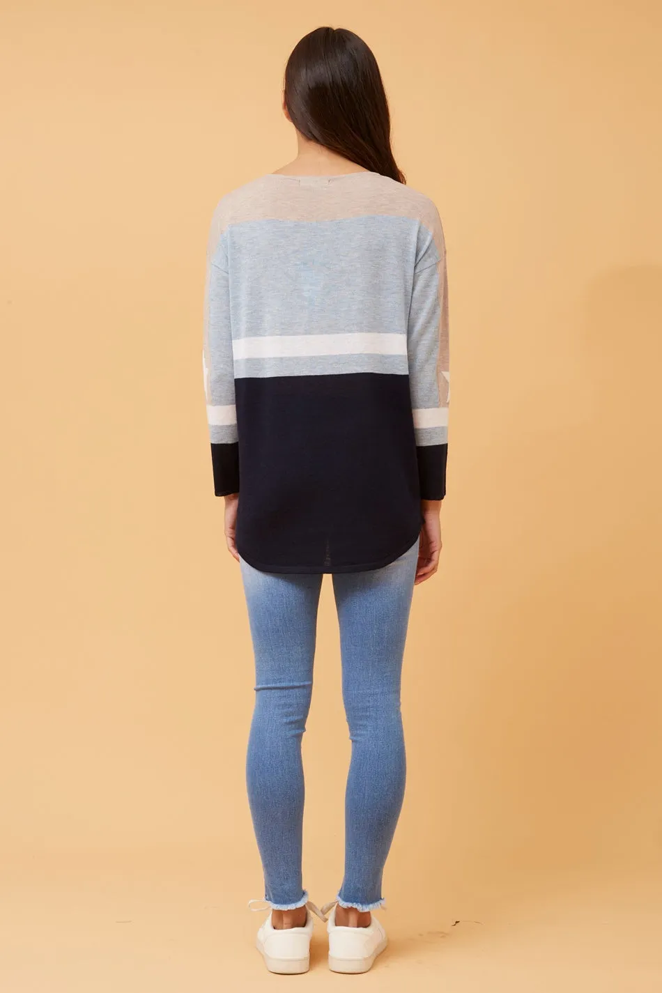 BEA COLOUR BLOCK KNIT JUMPER