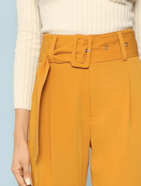 BELTED BEAUTY ANKLE PANTS