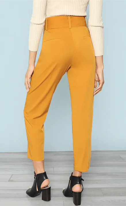 BELTED BEAUTY ANKLE PANTS