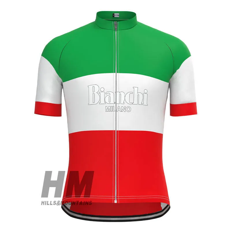 Bianchi Milano Retro Jersey Short Sleeve Multi