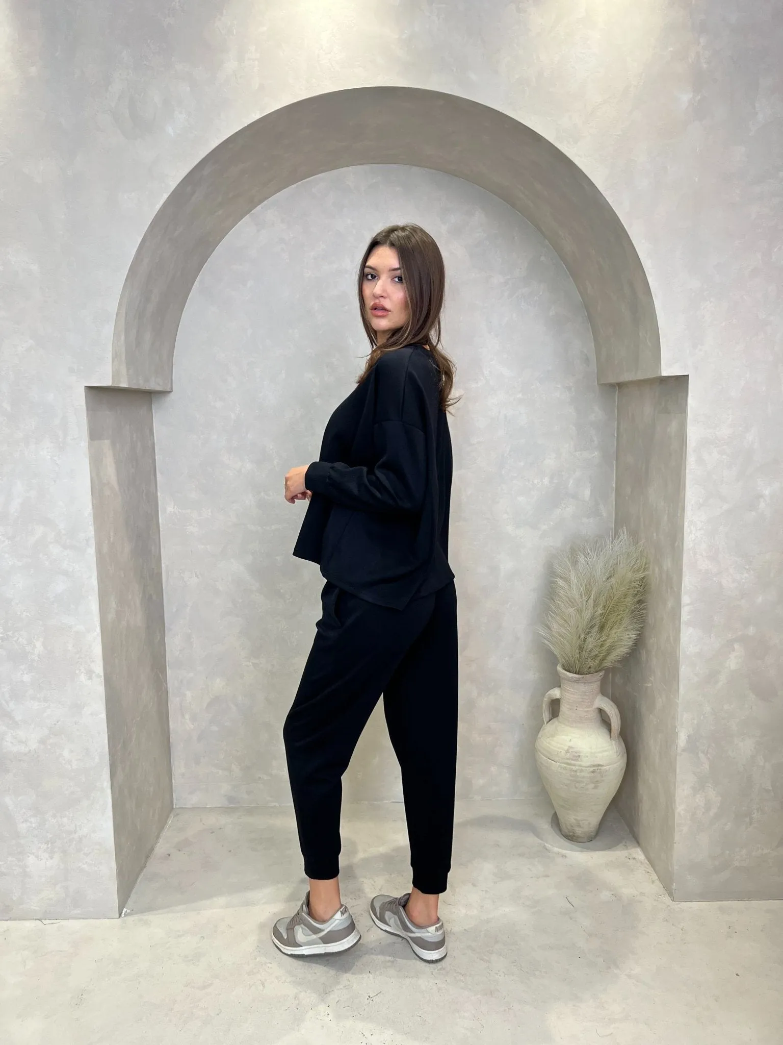 Black Drawstring Jogging Bottoms