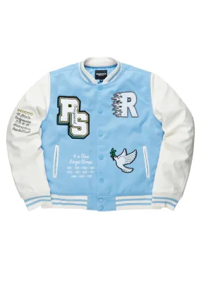 Boys Leaner Baby Blue Bomber Jacket