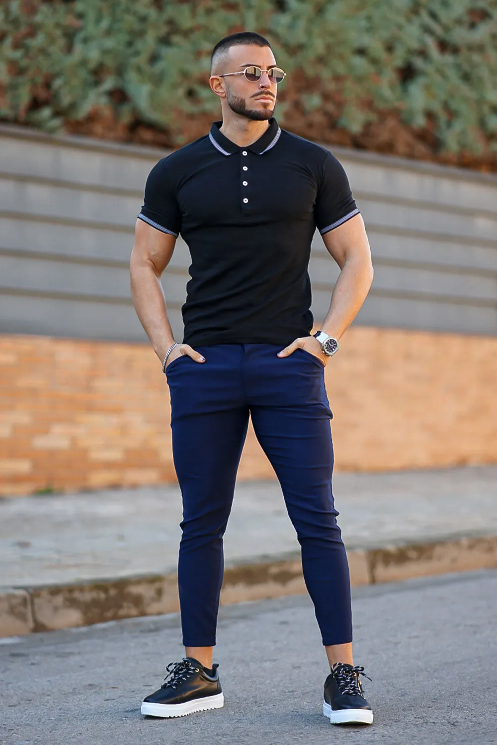 Buy $80 Free Shipping Men's Navy Skinny Pants