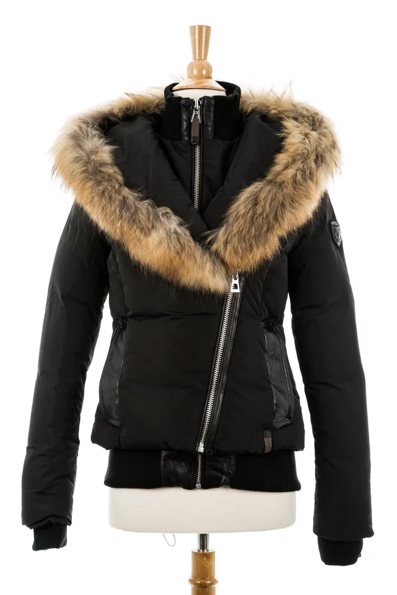 Caballo Down Bomber With Fur Trim