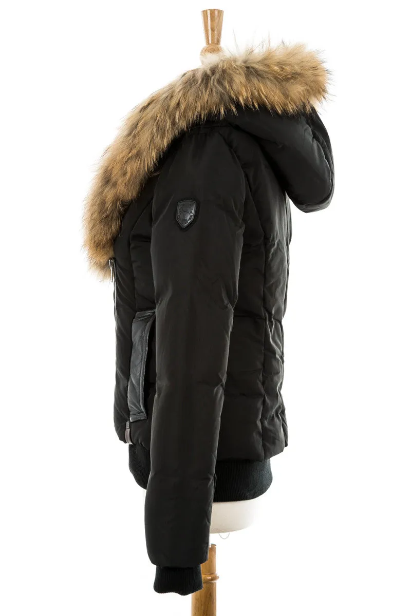 Caballo Down Bomber With Fur Trim