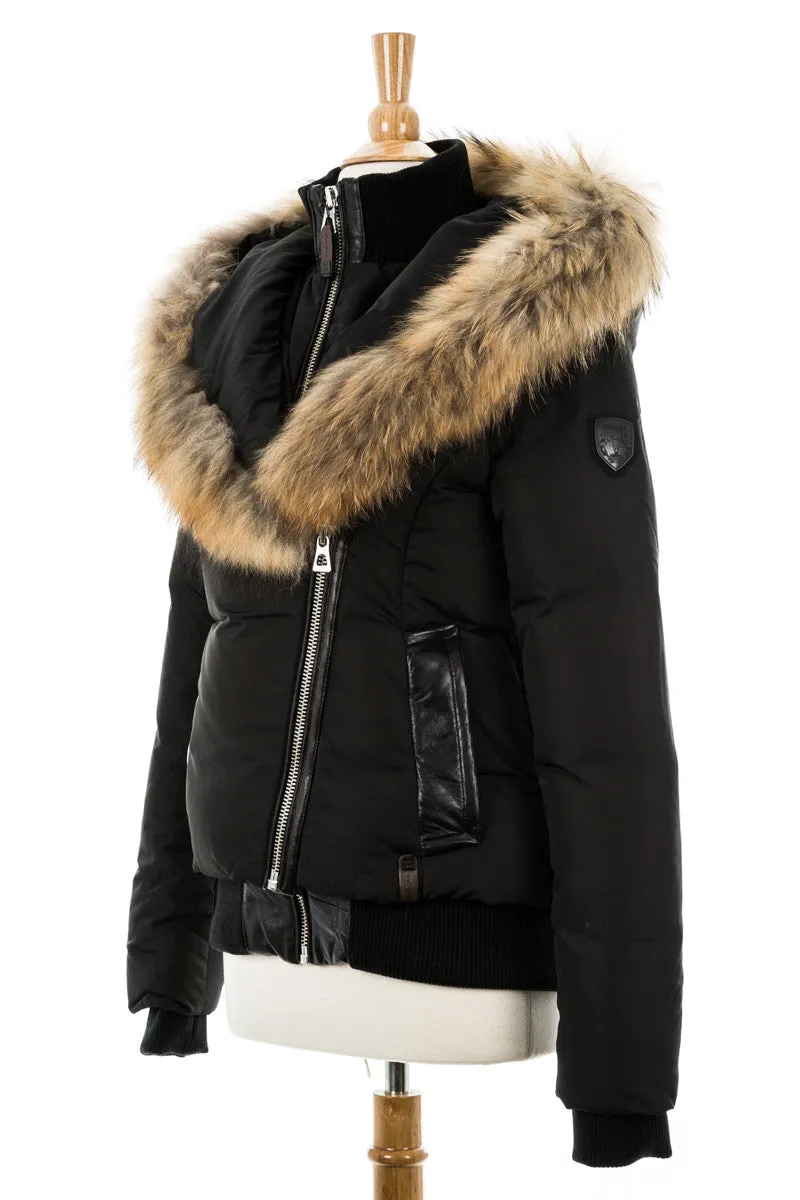 Caballo Down Bomber With Fur Trim