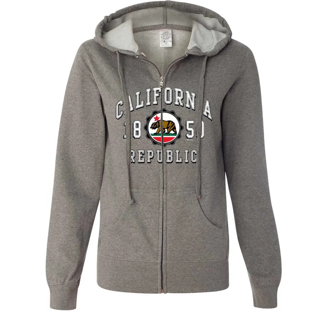 California Republic 1850 Ladies Zip-Up Hoodie