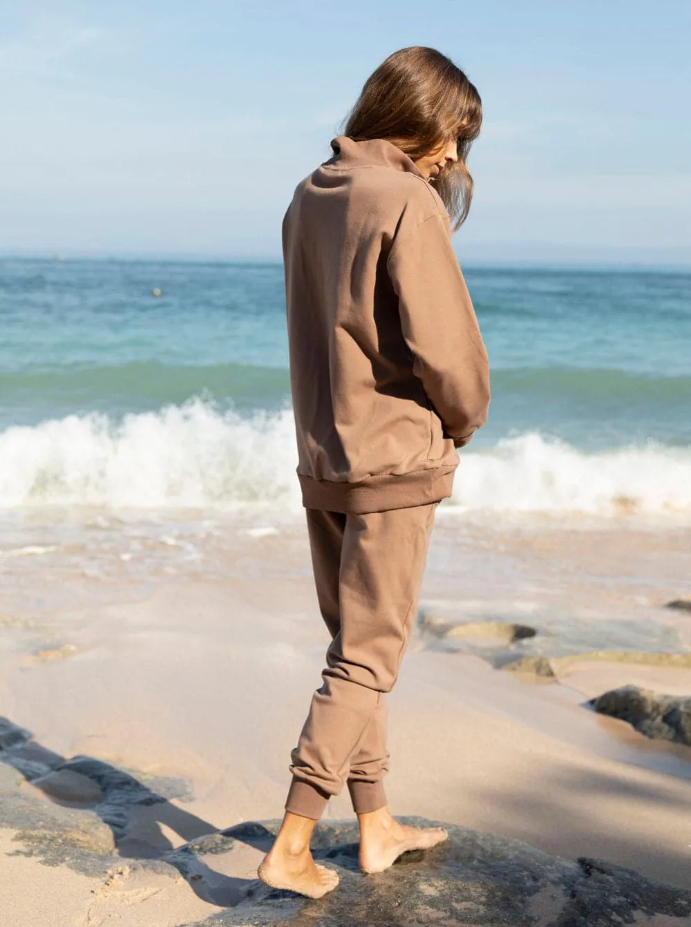 Calla Maternity Sweatpants in Iced Coffee