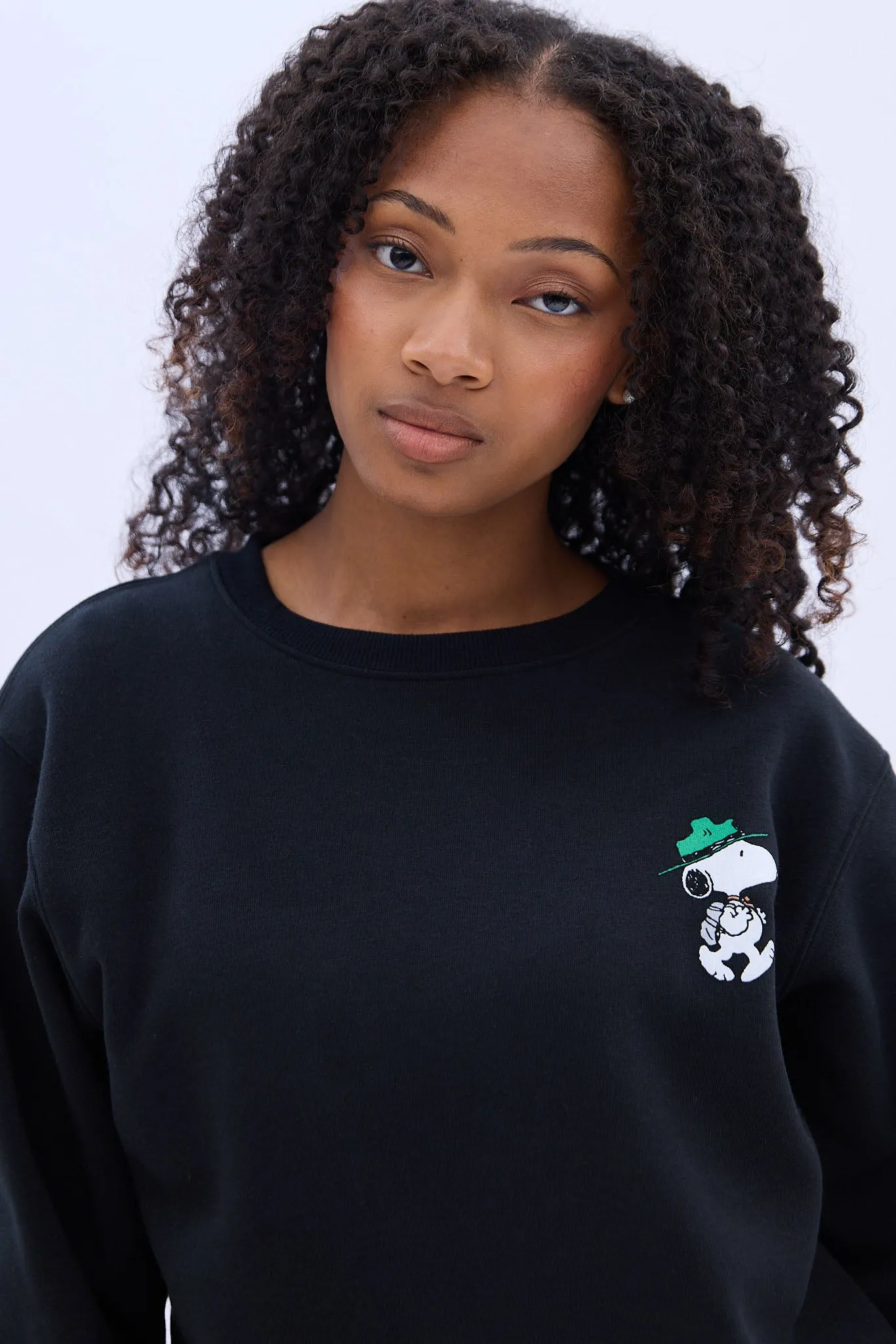 Camp Snoopy Beagle Scouts Graphic Crew Neck Sweatshirt