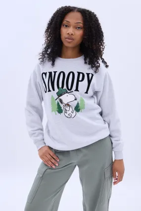 Camp Snoopy Graphic Crew Neck Sweatshirt