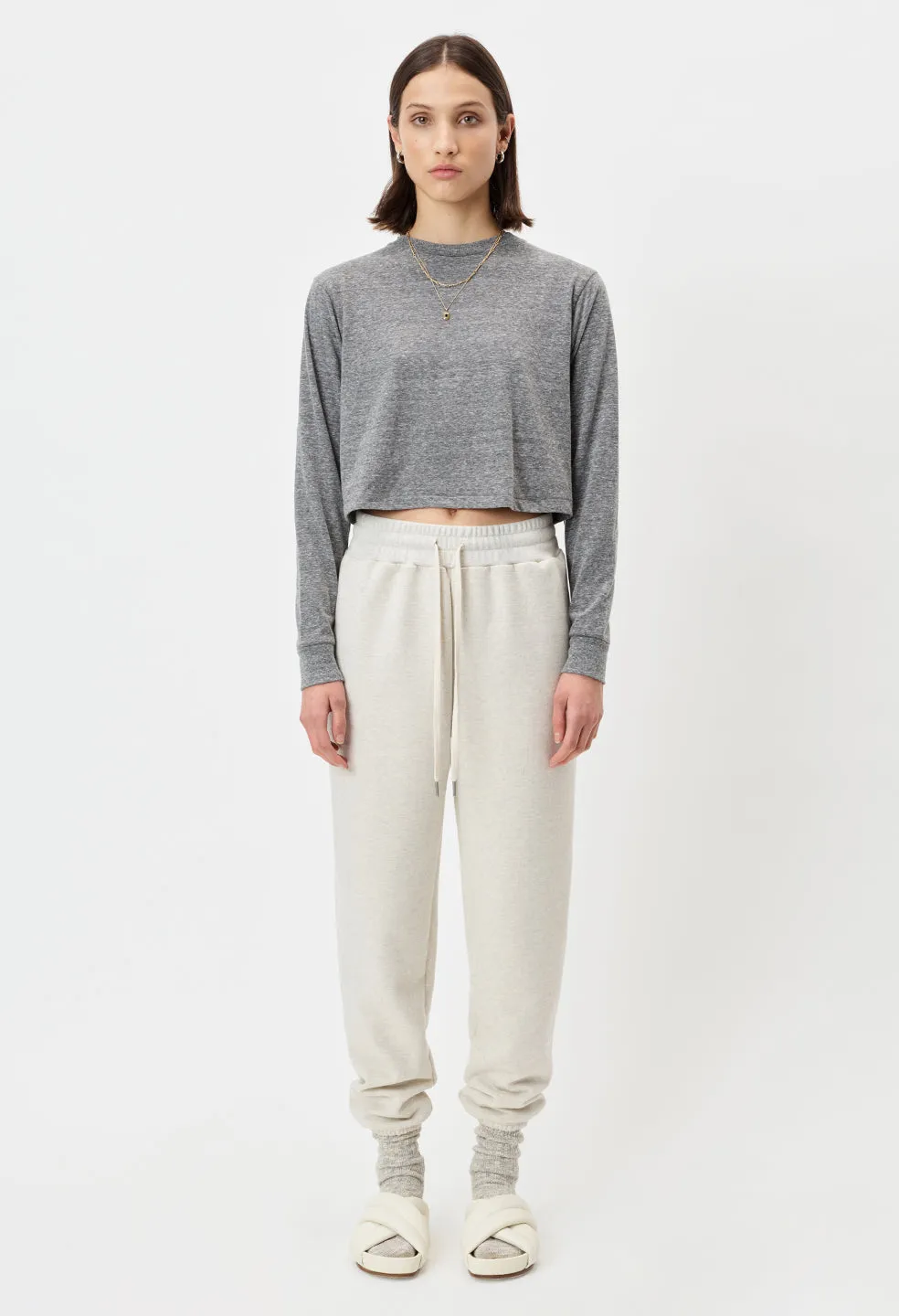 Cashmere Fleece Women’s LA Sweatpants / Heather Ash