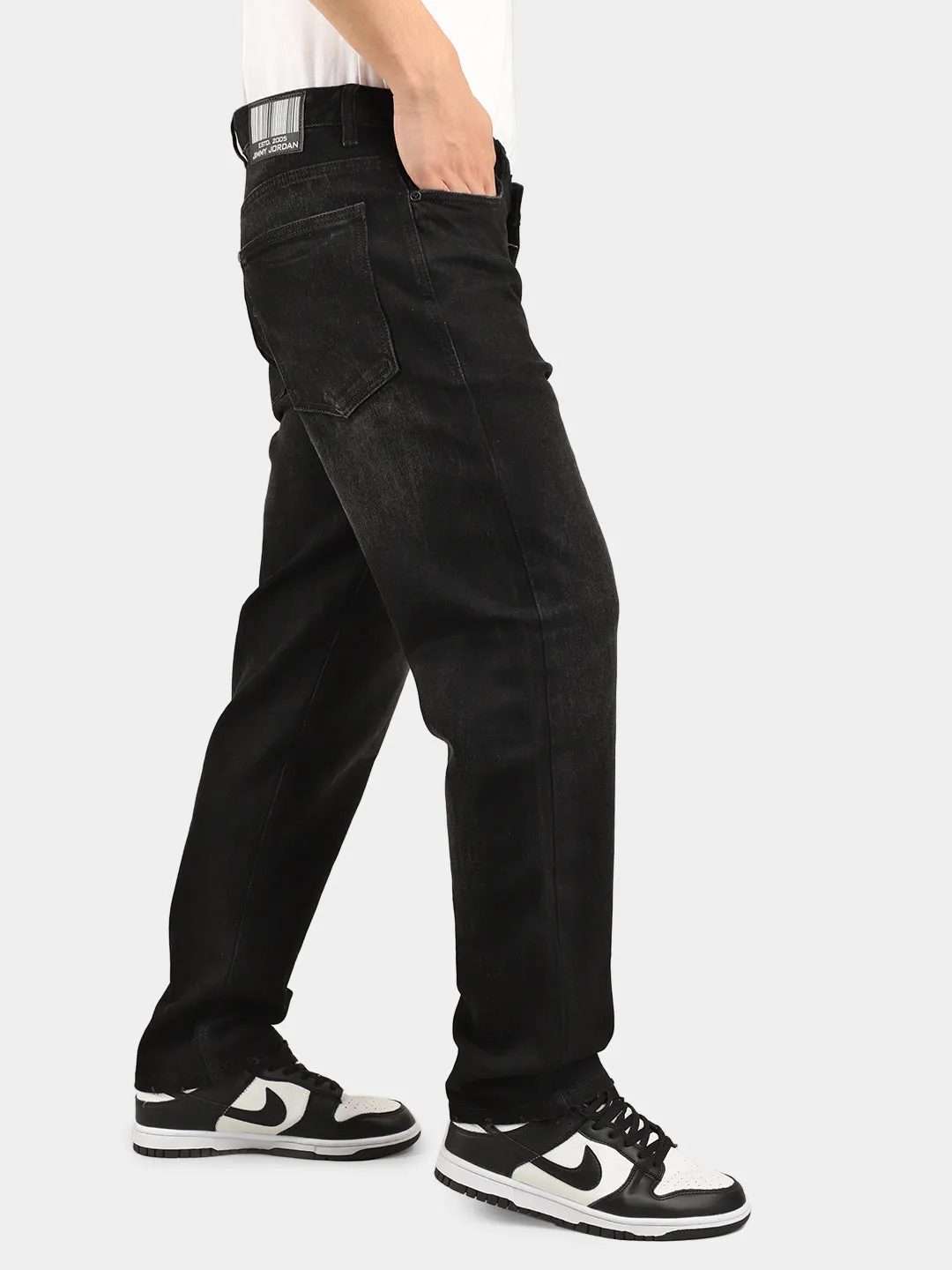 Charcoal Baggy Fit Denim Jeans