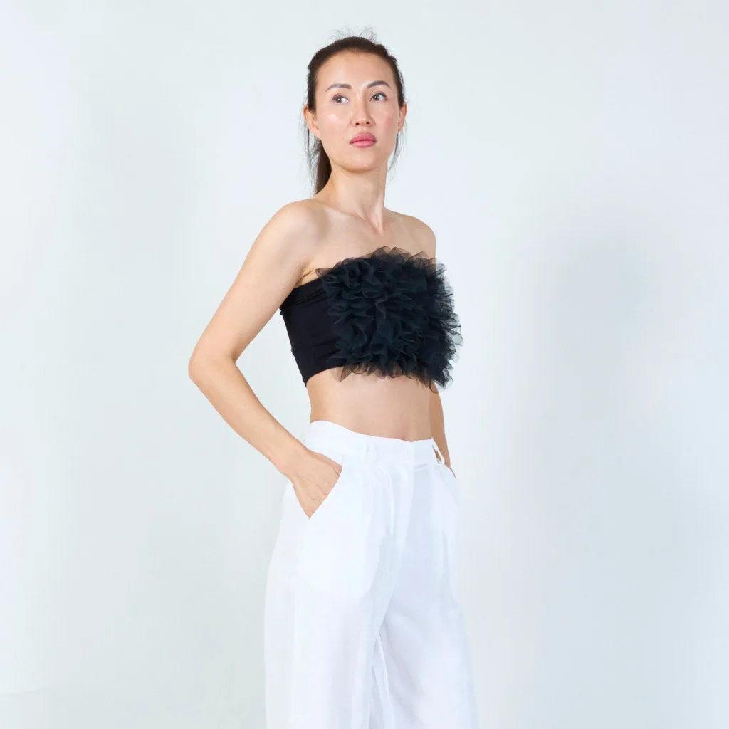 Chic ruffled bandeau top wholesale