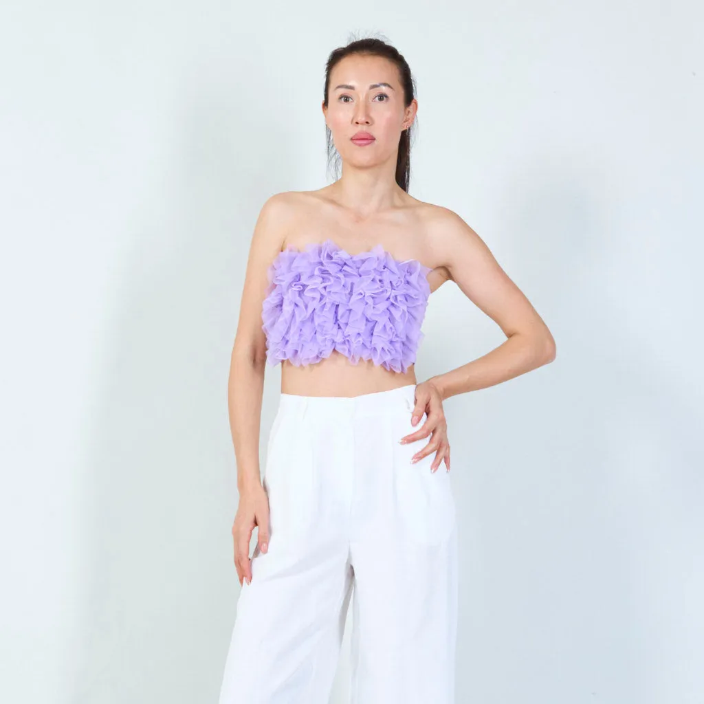 Chic ruffled bandeau top wholesale