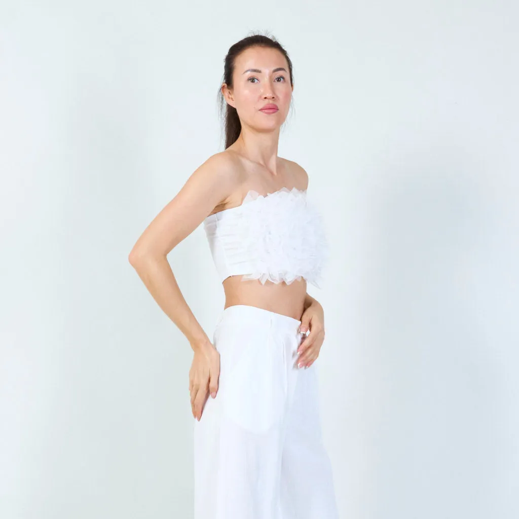 Chic ruffled bandeau top wholesale