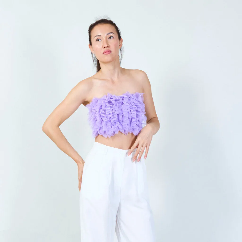 Chic ruffled bandeau top wholesale