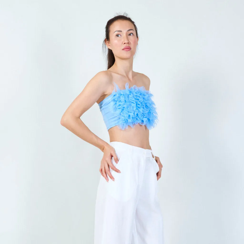 Chic ruffled bandeau top wholesale