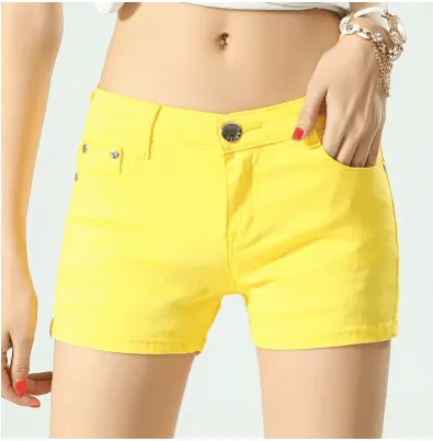 COLOR PARTY DENIM SHORTS