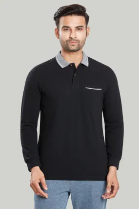 Contrast Collar Polo