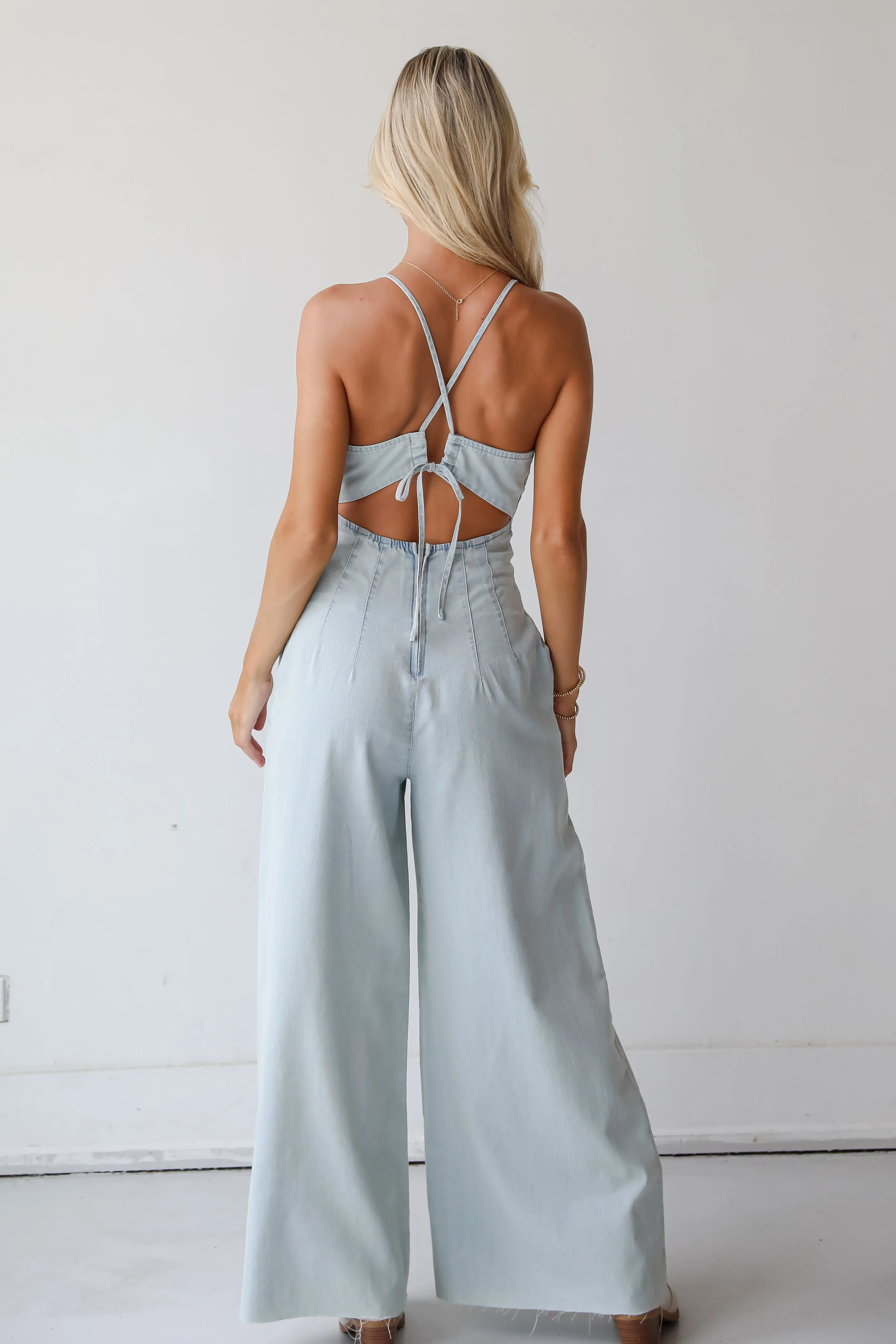 Convincingly Darling Denim Jumpsuit