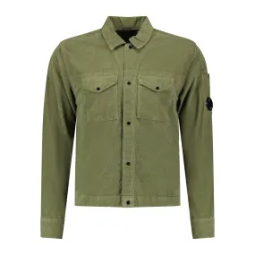 CP COMPANY Corduroy Button Up Jacket Green