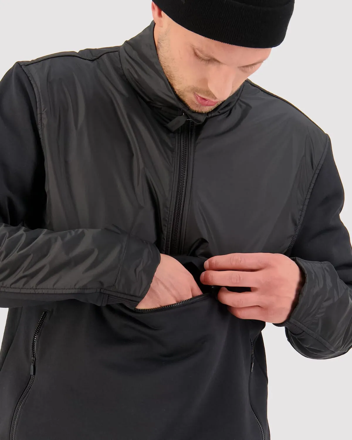 Decade Merino Fleece Pullover - Black