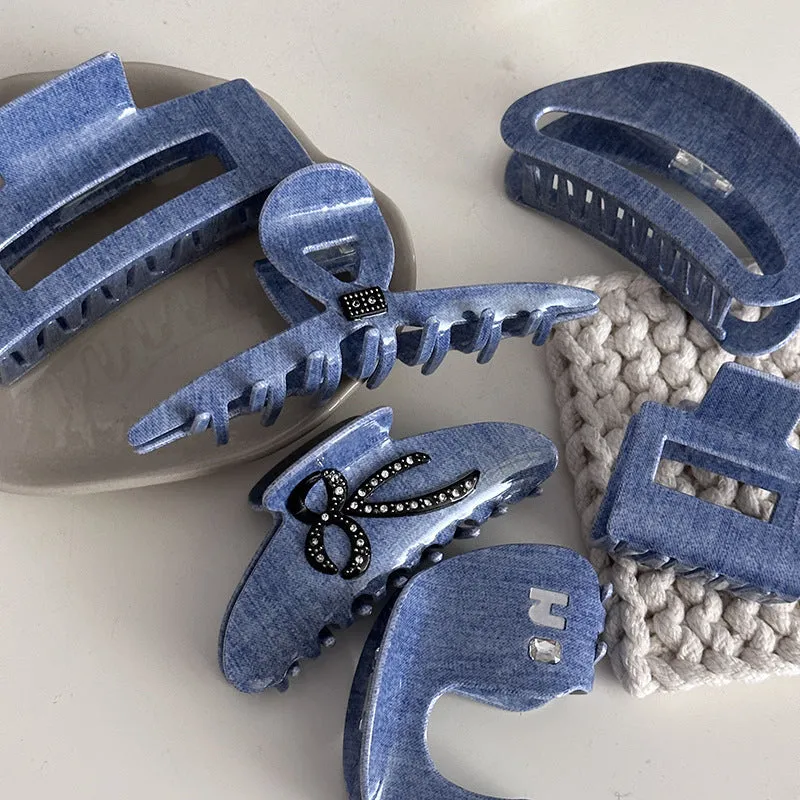 Denim Claw Clips