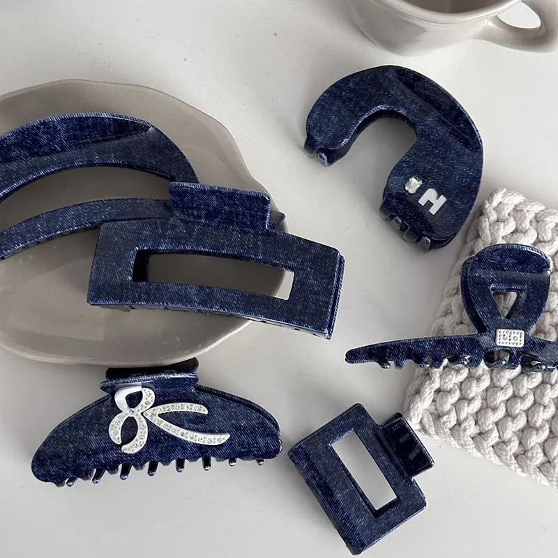 Denim Claw Clips