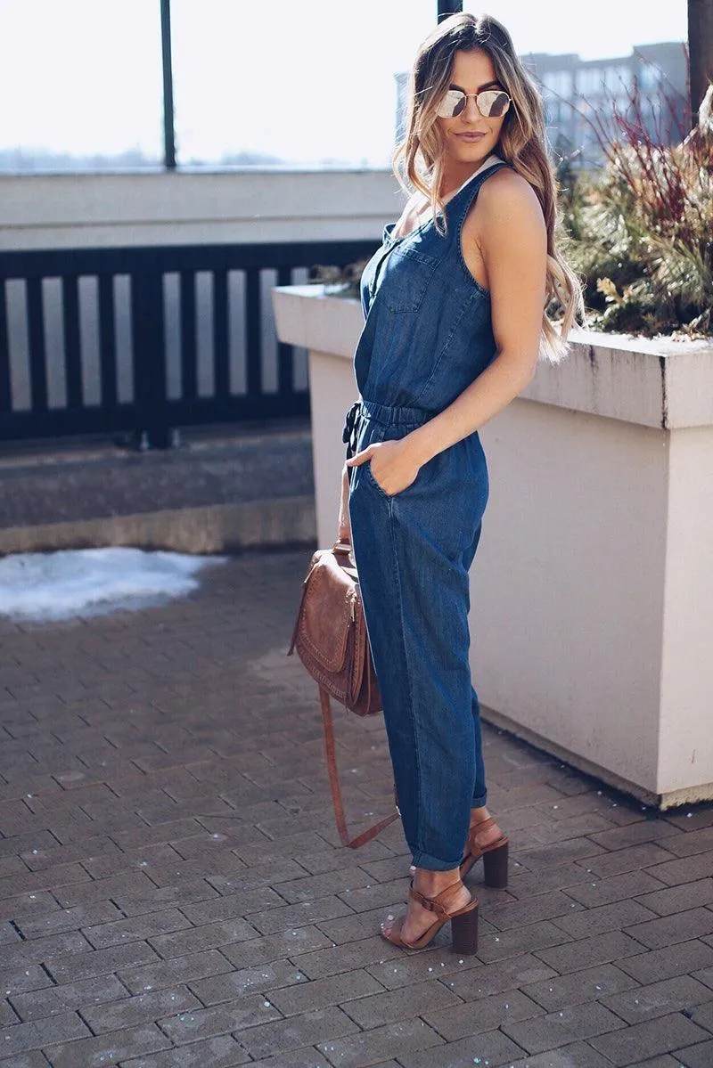 DENIM DREAM TANK JUMPSUIT