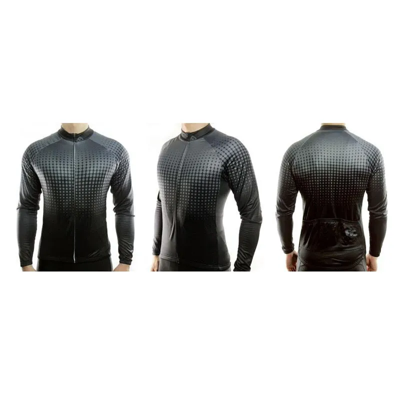 Dots Gradient Long Sleeve Jersey Charcoal