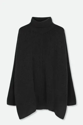 ELENA ONE-SIZE TURTLENECK PONCHO IN CASHMERE