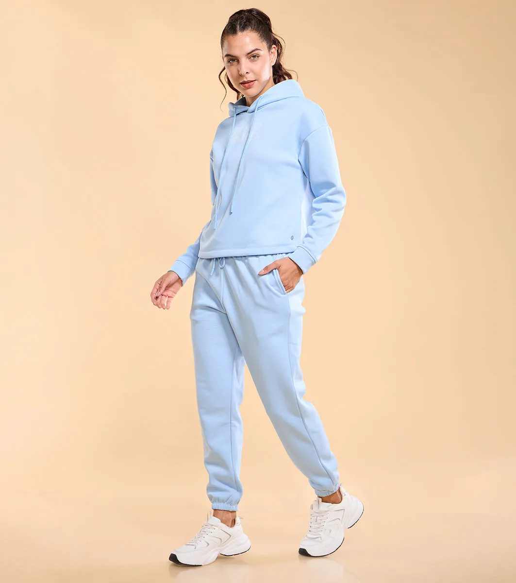 Enamor A404 Fleece Jogger Relax Fit High-Rise Fleece Jogger With Adjustable Drawsting.