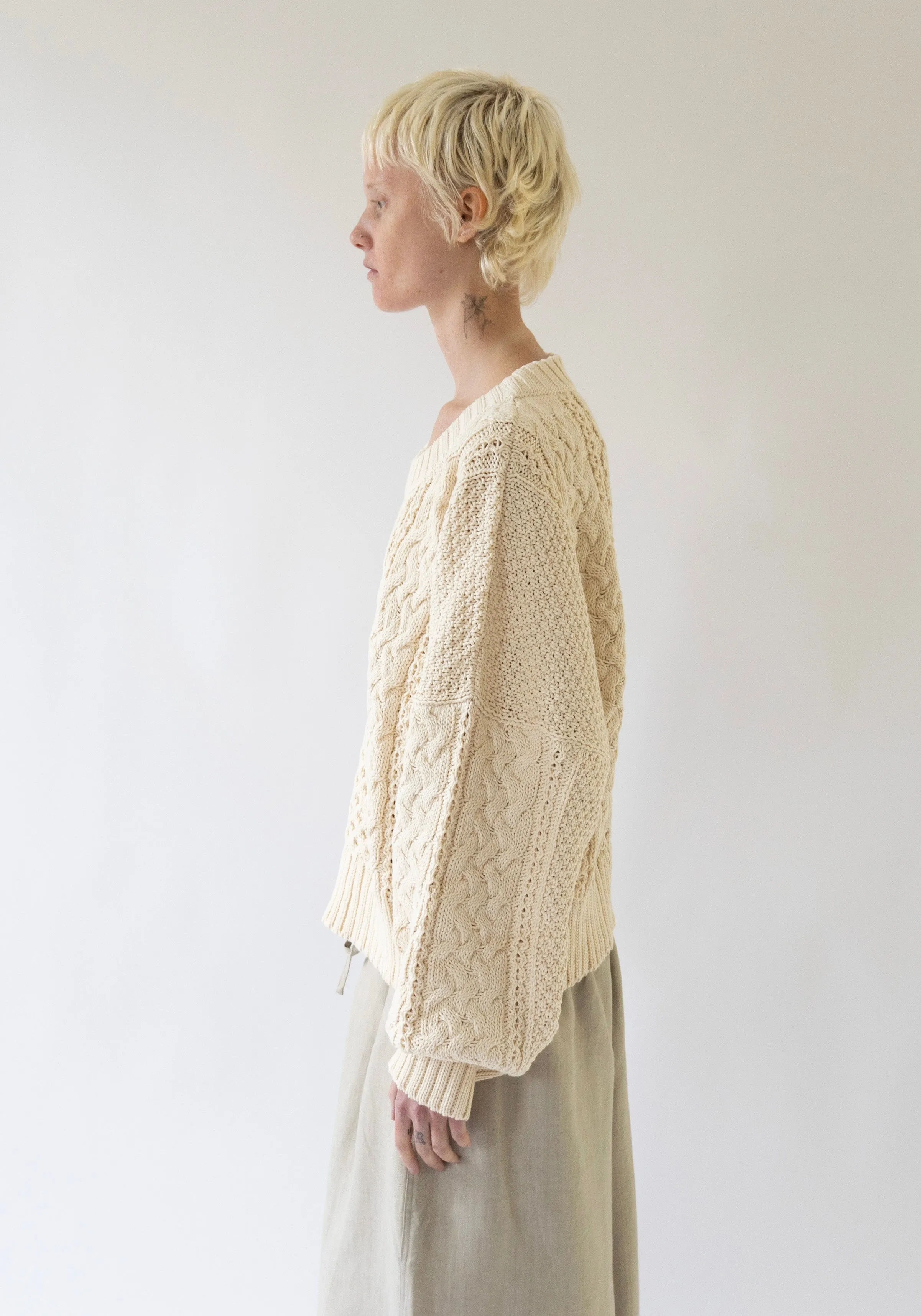 Fisherman Sweater in Natural