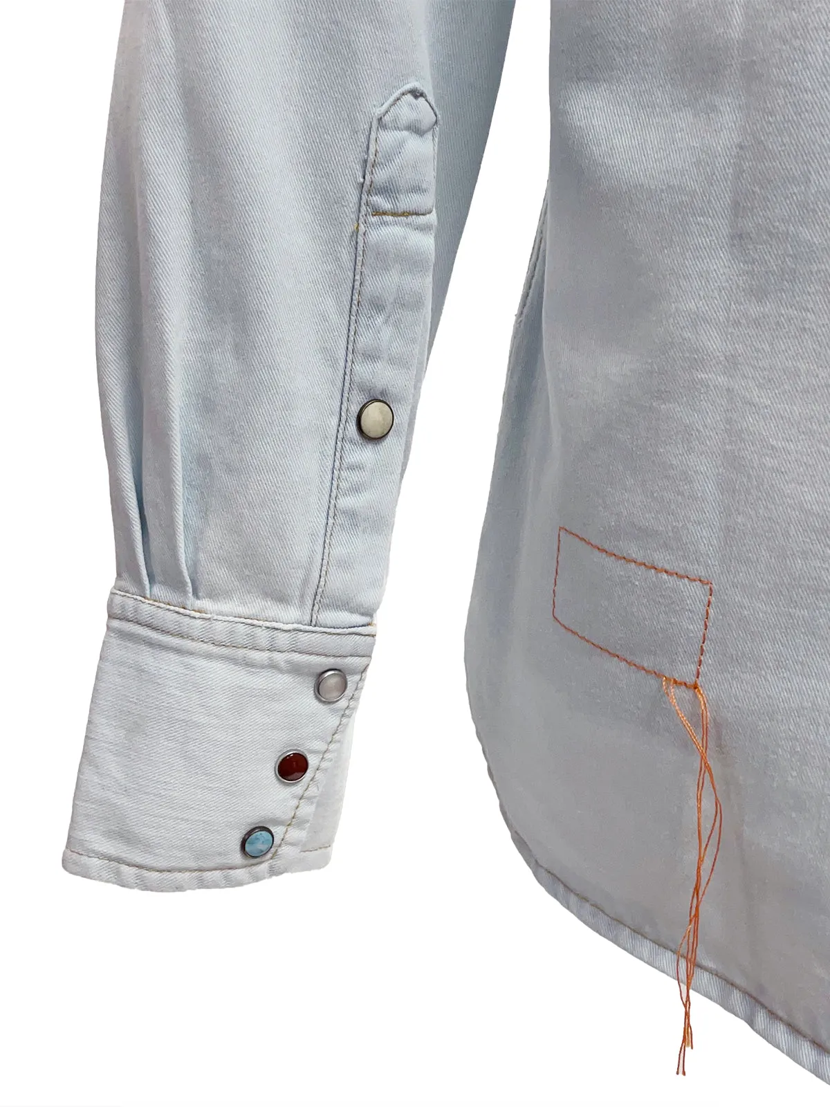 Fortela Light Wash Denim Texan Shirt