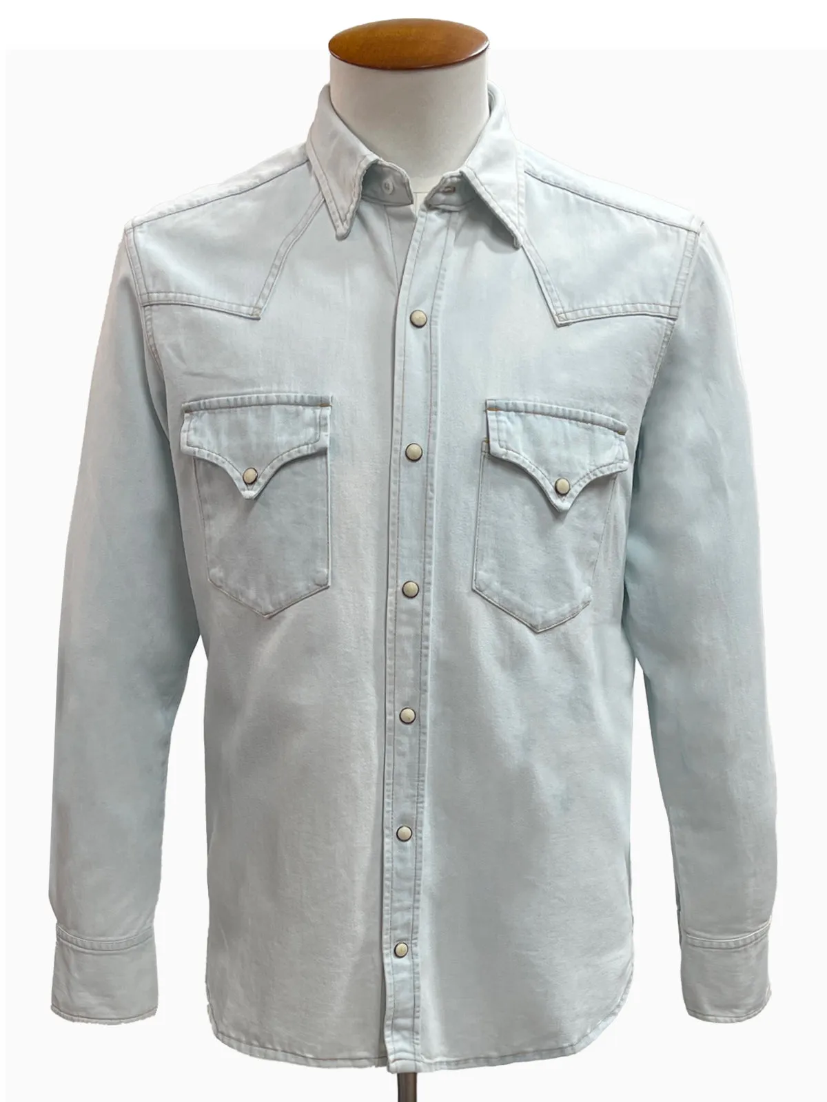 Fortela Light Wash Denim Texan Shirt