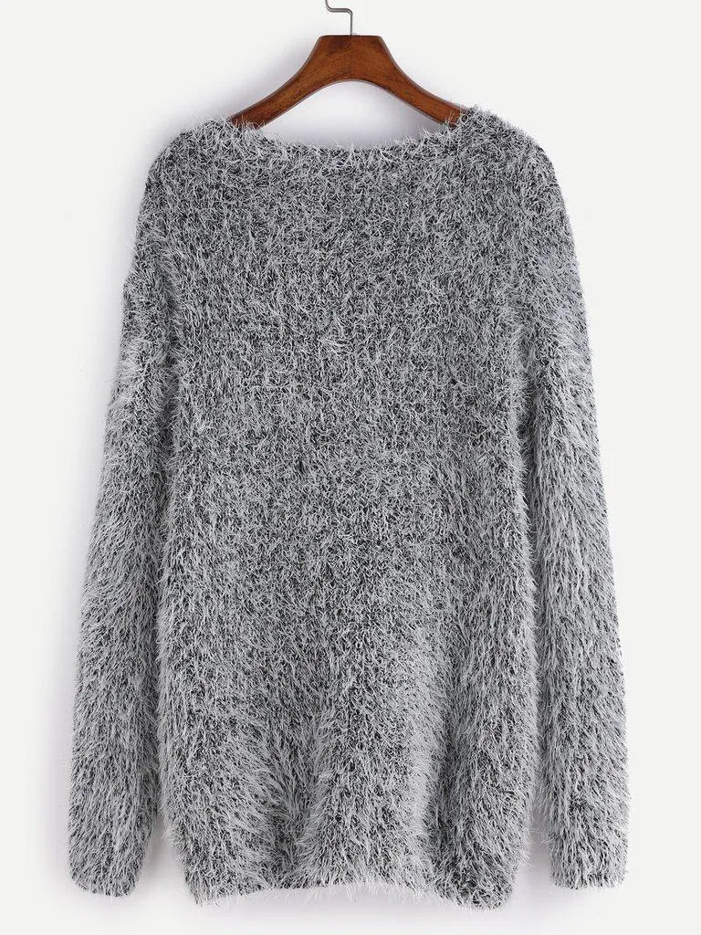 Fuzzy Chunky Knit Sweater