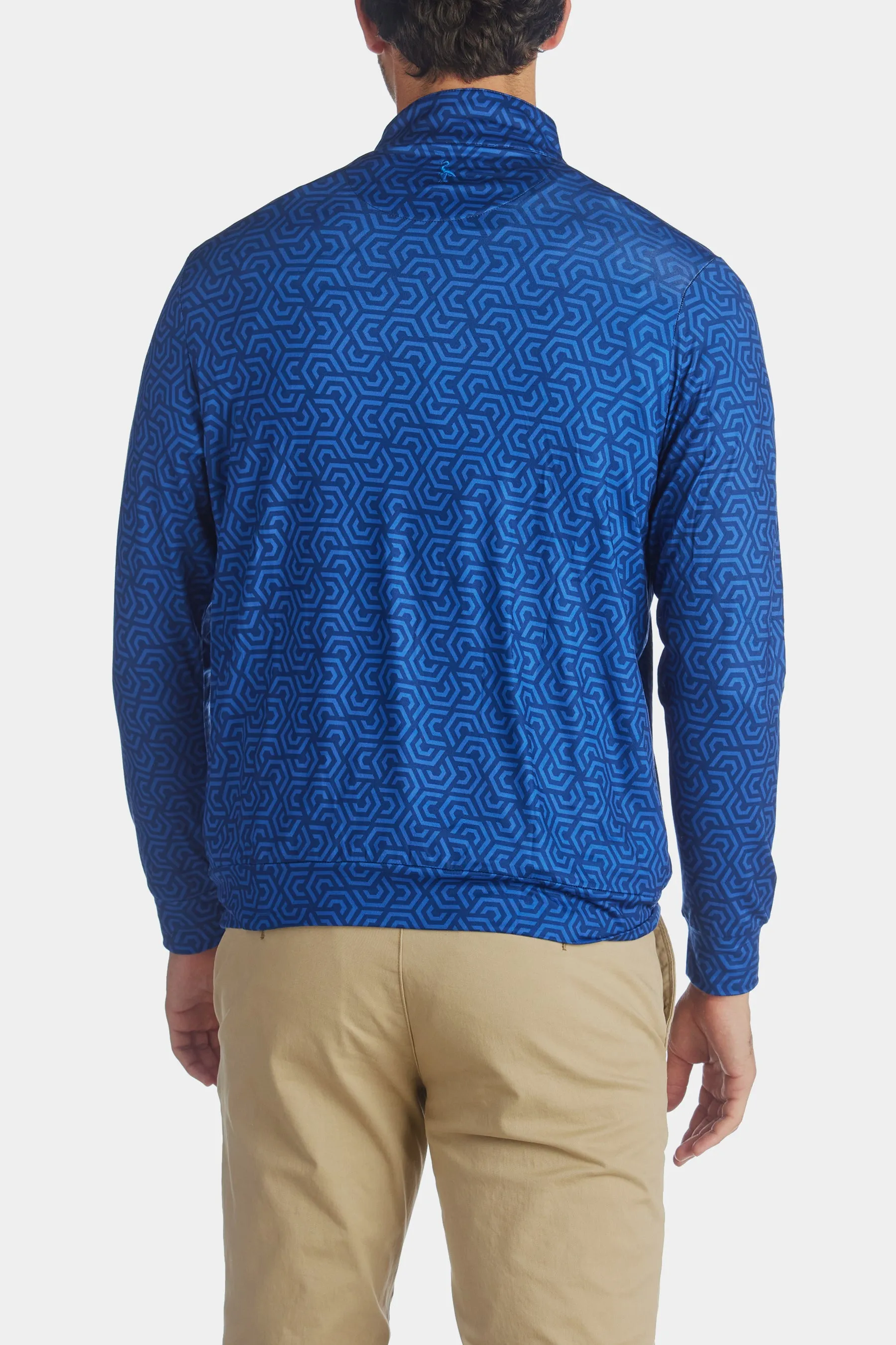 Geo Printed Quarter Zip Pullover