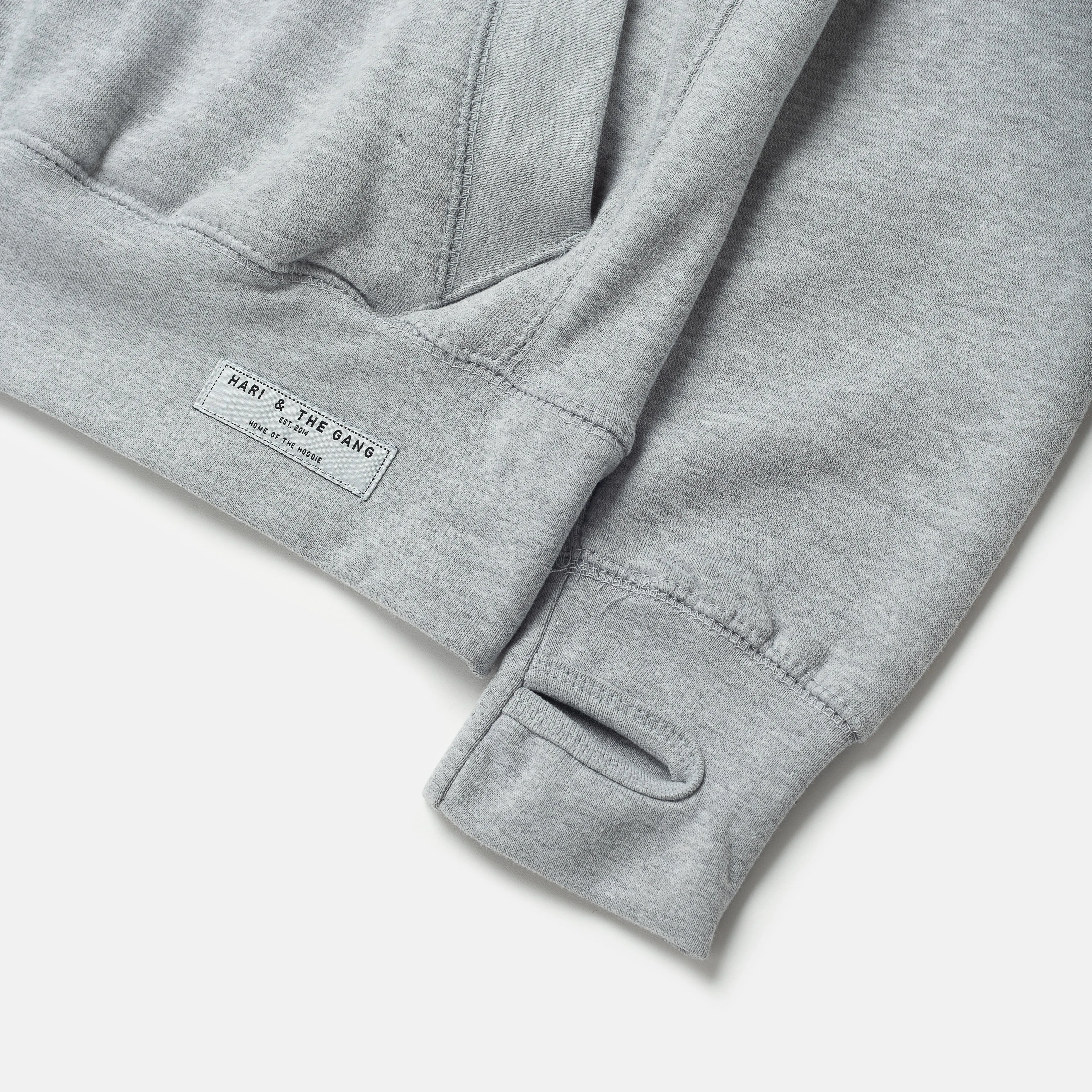 Grey Hello Cowl Neck Hoodie