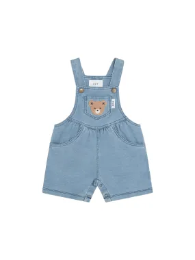 HUXBEAR KNIT DENIM SHORT OVERALLS